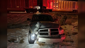 Truck hits train in Mayerthorpe, prompting safety reminder